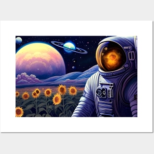 Astronauts explore new worlds Posters and Art